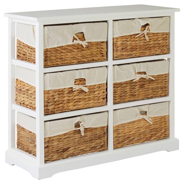 Premier Housewares Ashby 6 Seagrass Drawer Chest