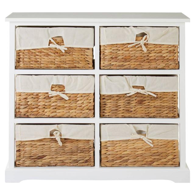 premier housewares Ashby 6 Seagrass Drawer Chest