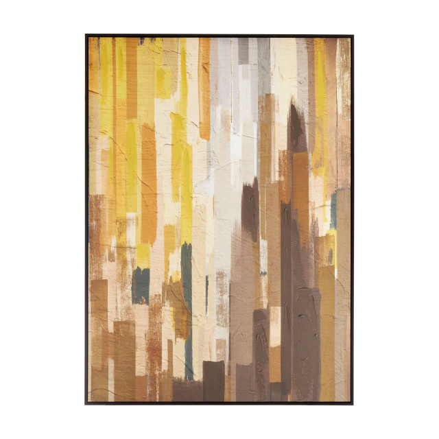 Premier Housewares Astratto Ochre Canvas Wall Art