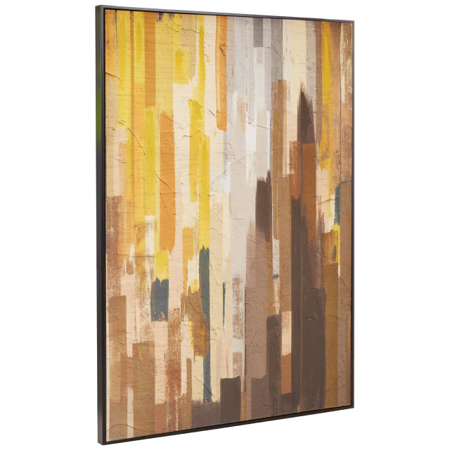 Premier Housewares Astratto Ochre Canvas Wall Art