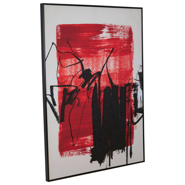 Premier Housewares Astratto Red And Black Wall Art