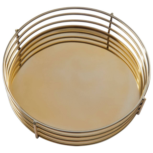 Premier Housewares Astro Round Gold Tray