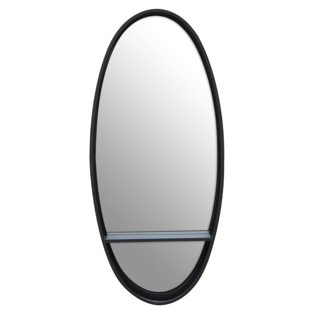 Premier Housewares Avento Black Oval Wall Mirror