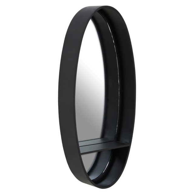 Premier Housewares Avento Black Oval Wall Mirror