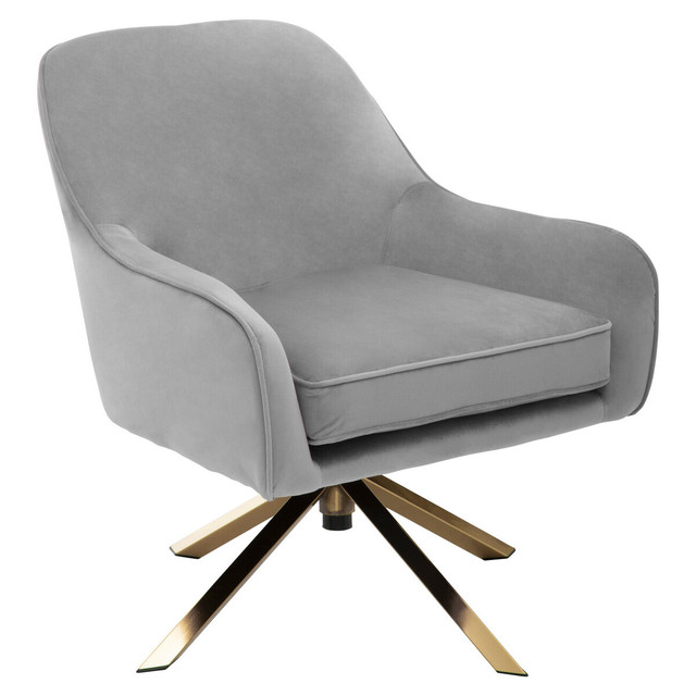 premier housewares Avery Grey Velvet Chair