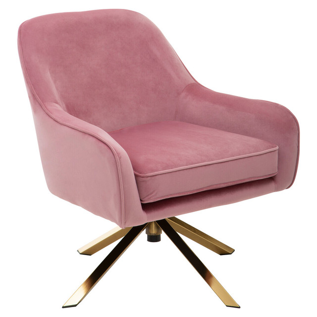 premier housewares Avery Pink Velvet Chair