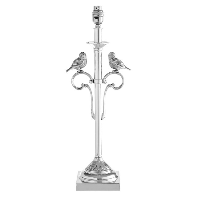 premier housewares Aviary Antique Silver Lamp Base
