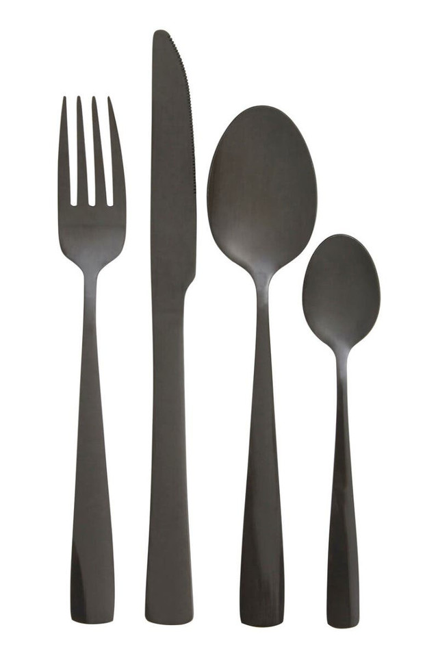 premier housewares Avie 16 Piece Onyx Cutlery Set