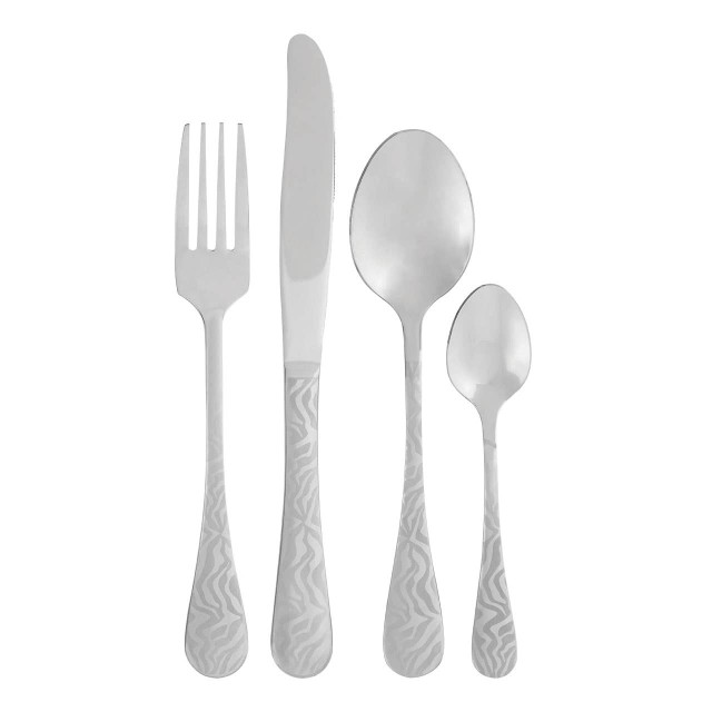 premier housewares Avie 16 Piece Zebra Cutlery Set
