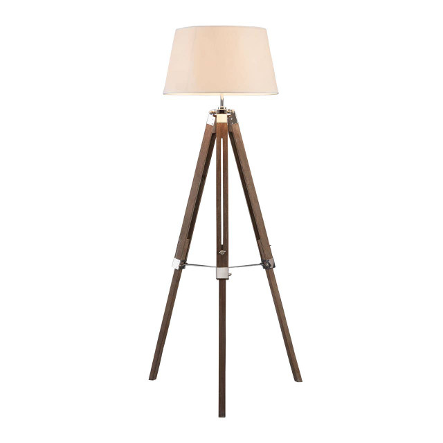 Premier Housewares Bailey Brown Tripod Floor Lamp