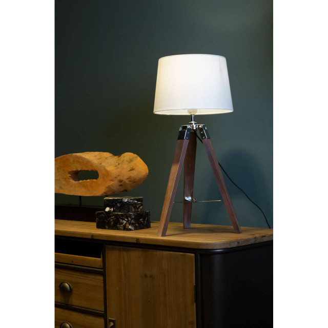 Premier Housewares Bailey Brown Tripod Table Lamp