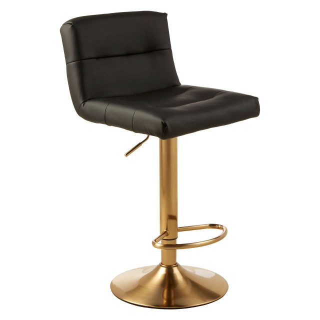 Premier Housewares Baina Black Seat Bar Stool