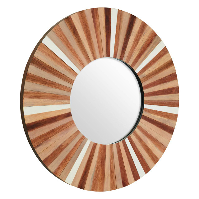 Premier Housewares Barn Natural Wood Wall Mirror