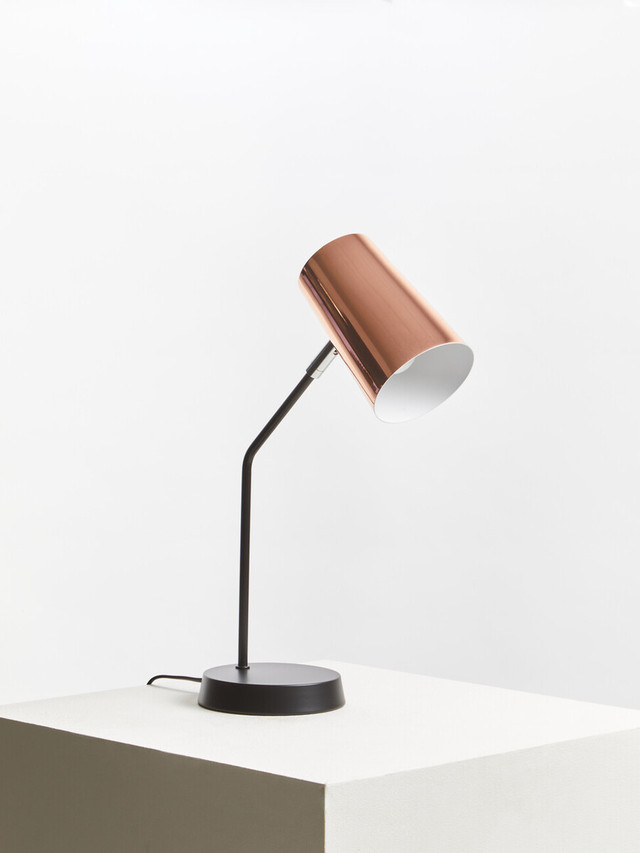 Premier Housewares Bart Copper Desk Lamp