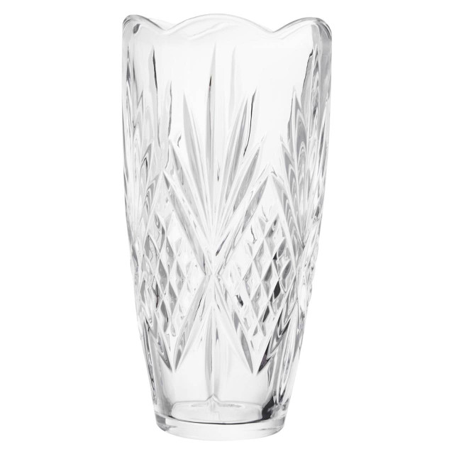 Premier Housewares Beaufort Crystal Scalloped Vase