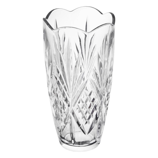Premier Housewares Beaufort Crystal Scalloped Vase