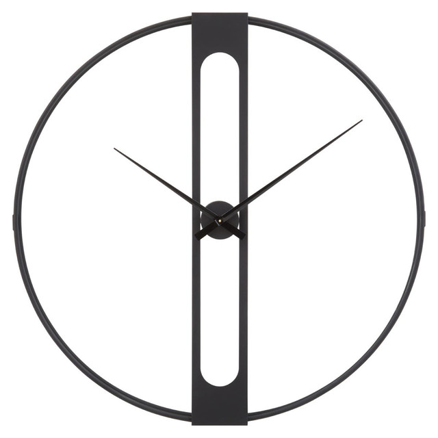Premier Housewares Beauly Black Metal Wall Clock