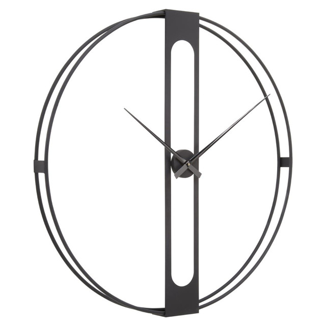 Premier Housewares Beauly Black Metal Wall Clock