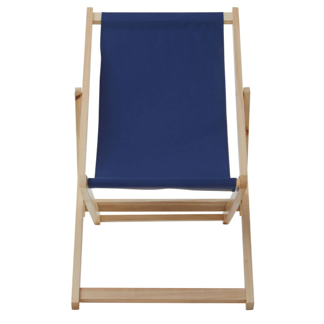 premier housewares Beauport Blue Deck Chair