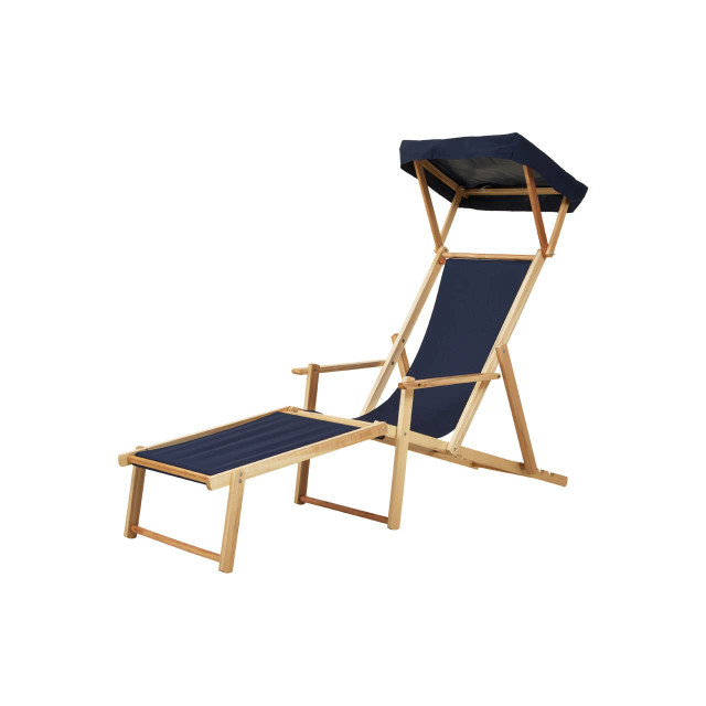 Premier Housewares Beauport Blue Lounger