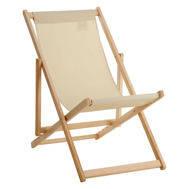 Premier Housewares Beauport Cream Deck Chair