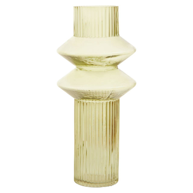 Premier Housewares Benka Large Green Glass Vase