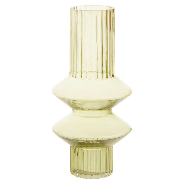 Premier Housewares Benka Small Green Glass Vase