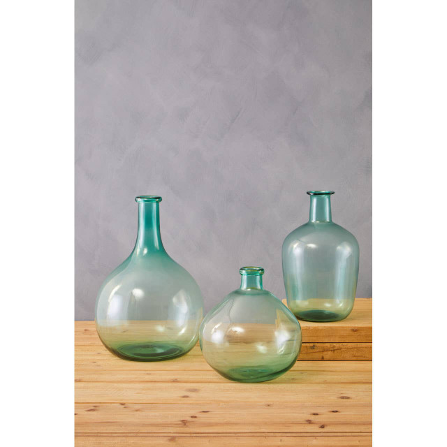 Premier Housewares Bexley Blue Recycled Glass Vase