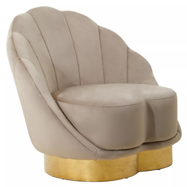 Premier Housewares Biarritz Mink Velvet Chair