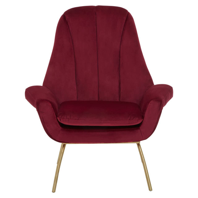 Premier Housewares Billi Wine Velvet Lounge Chair