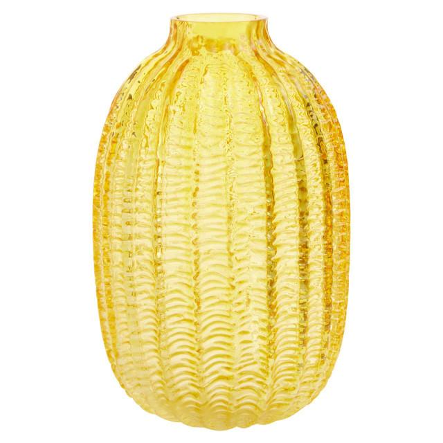 premier housewares Bionda Large Yellow Glass Vase
