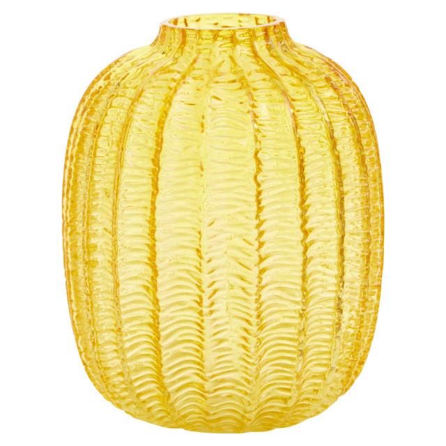 premier housewares Bionda Small Yellow Glass Vase
