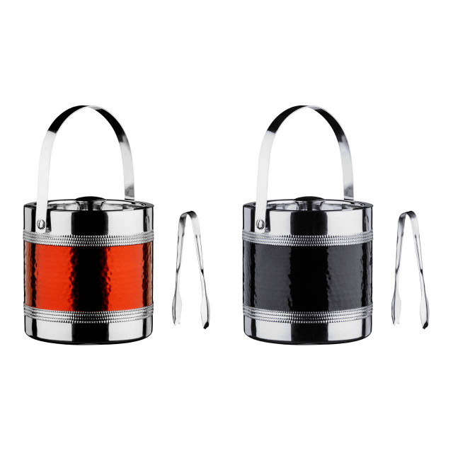 Premier Housewares Black Ice Bucket With Tongs