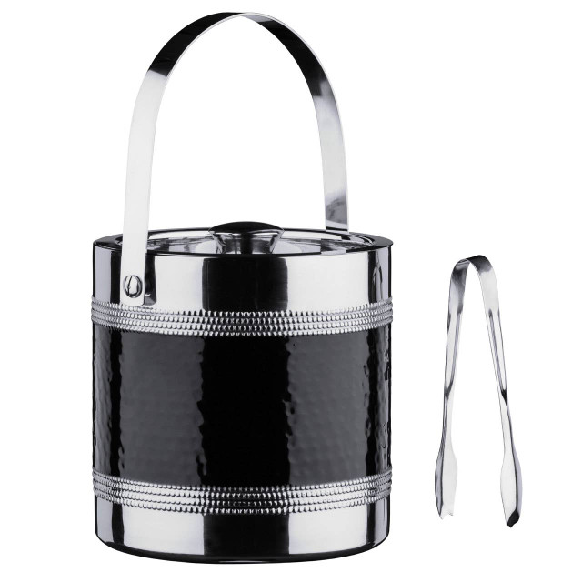 premier housewares Black Ice Bucket With Tongs