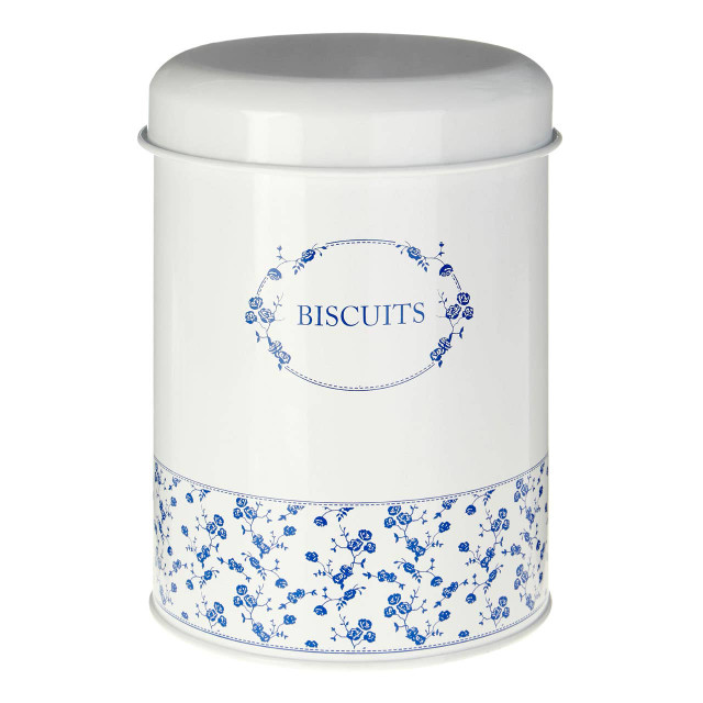 Premier Housewares Blue Rose Biscuit Canister
