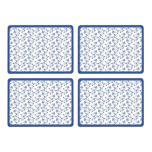 Premier Housewares Blue Rose Set Of Four Placemats