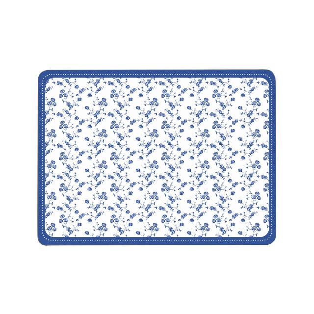 Premier Housewares Blue Rose Set Of Four Placemats