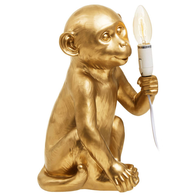 premier housewares Boho Gold Finish Monkey Lamp