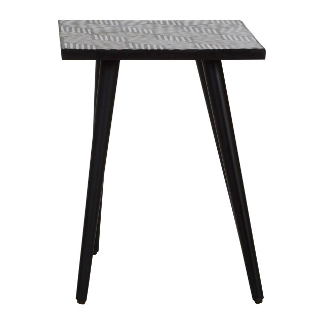 premier housewares Boho Side Table With Bone Inlay