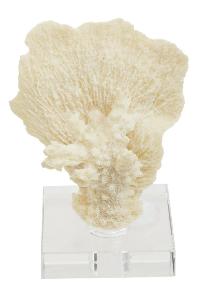 Premier Housewares Boho Small White Coral Decor