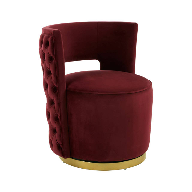 Premier Housewares Bola Wine Velvet Chair