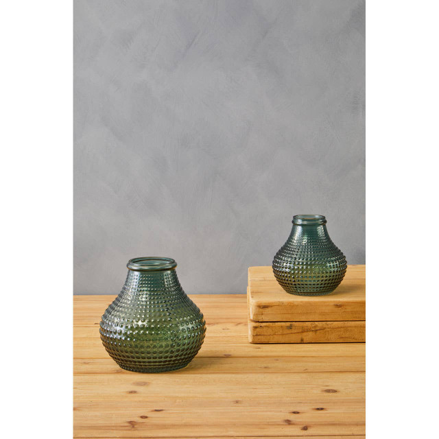 Premier Housewares Bolla Large Green Glass Vase