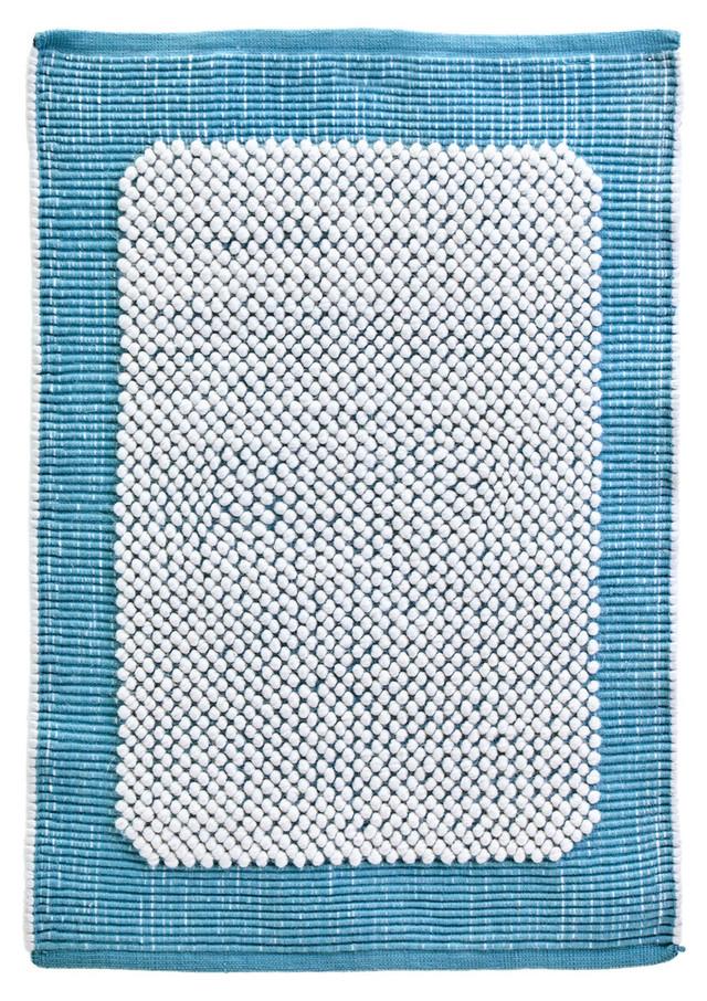 Premier Housewares Bosie Blue And White Woven Rug
