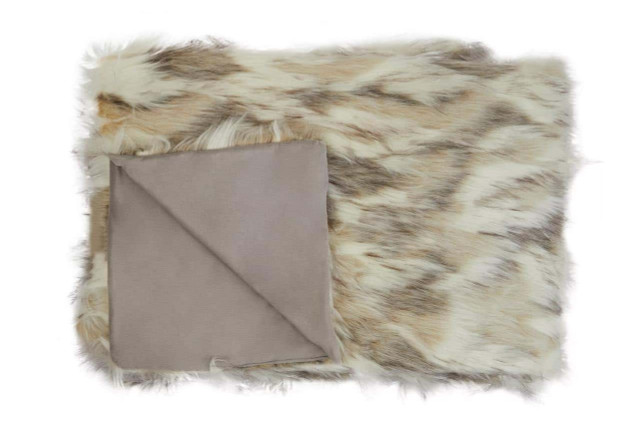 premier housewares Bosie Lamina Natural Fur Throw