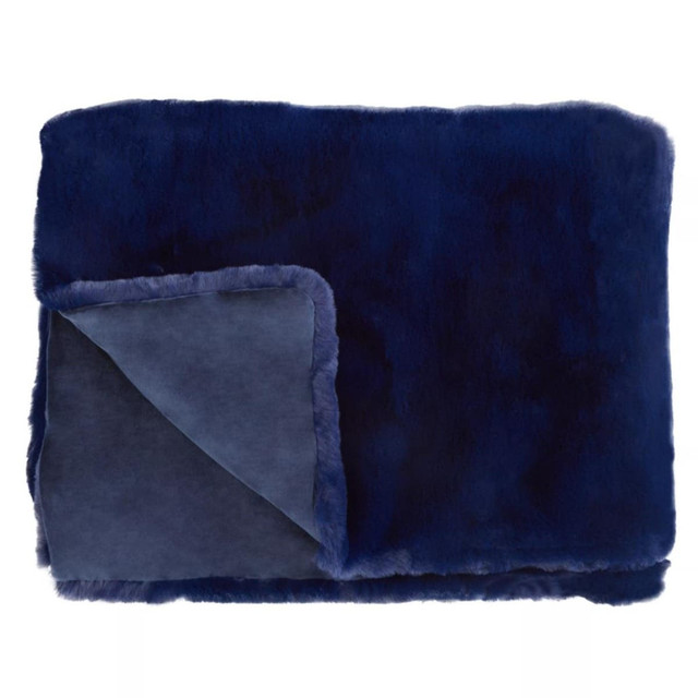 Premier Housewares Bosie Lamina Navy Blue Throw