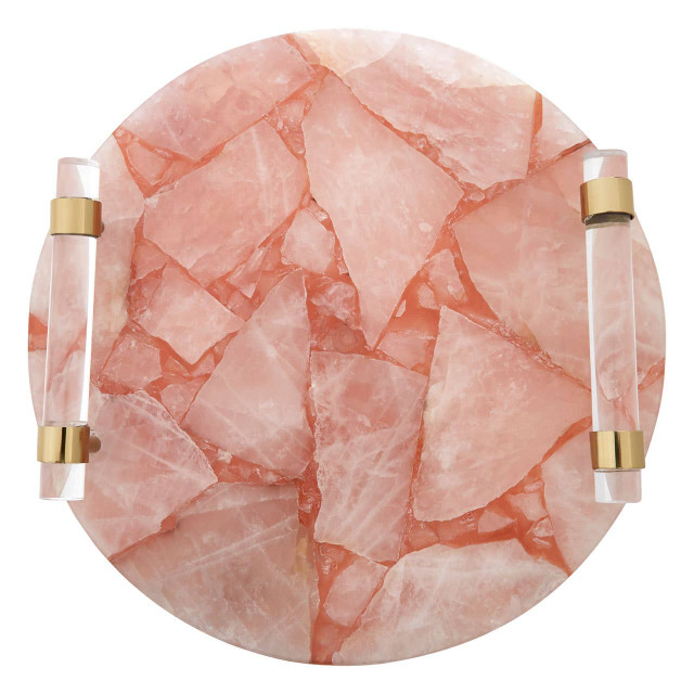 Premier Housewares Bowerbird Pink Quartz Tray