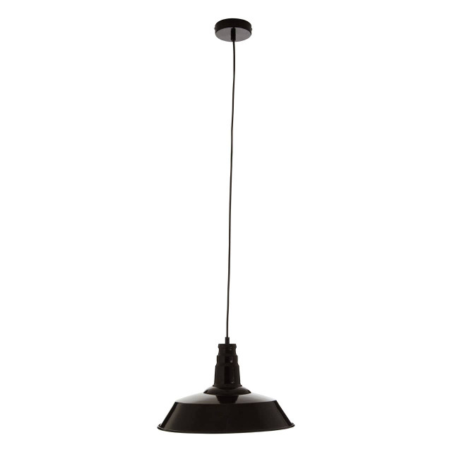 Premier Housewares Brant Black Pendant Light