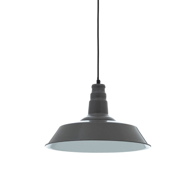 Premier Housewares Brant Grey Metal Pendant Light