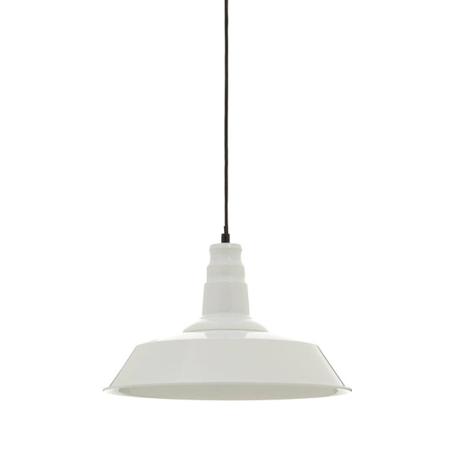 Premier Housewares Brant White Metal Pendant Light