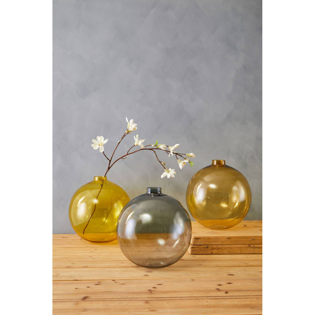 Premier Housewares Bree Amber Glass Vase